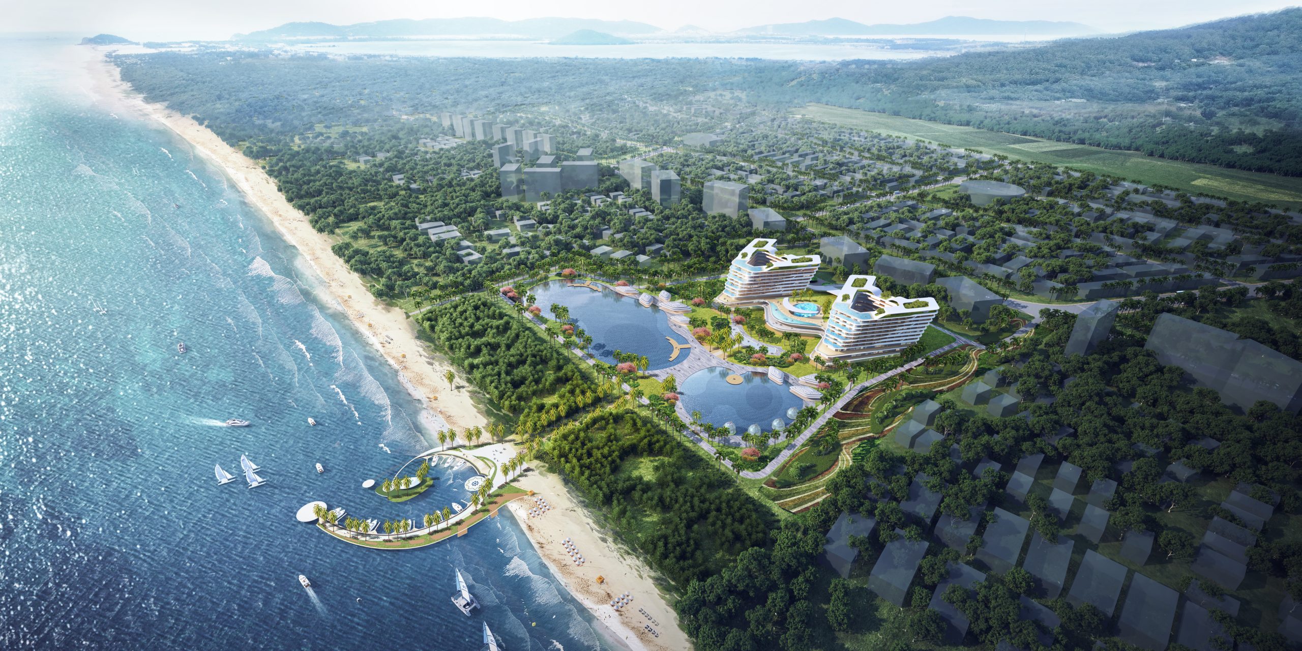 2024年3月,与蒙东集团投资新建的海南黎安合景汀澜豪华五星级酒店进行前期合作。